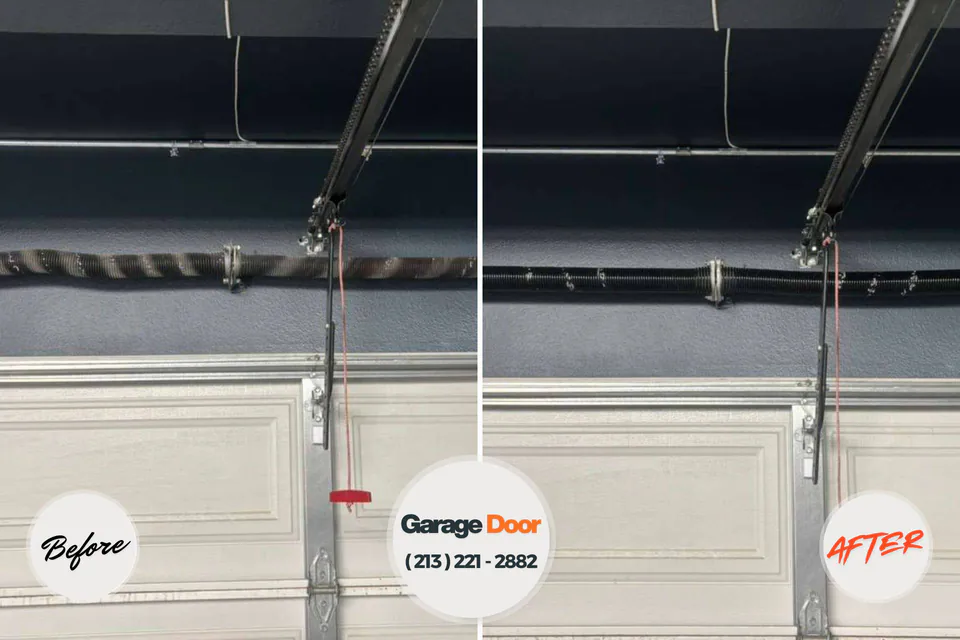 Before and after: garage door repair Sumrall, MS